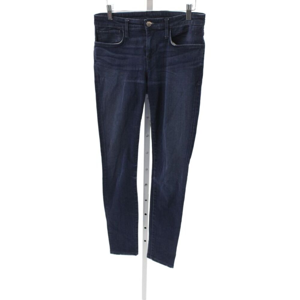 Helmut Lang Womens Skinny Jeans Blue Cotton Mid-Rise Button Size 29